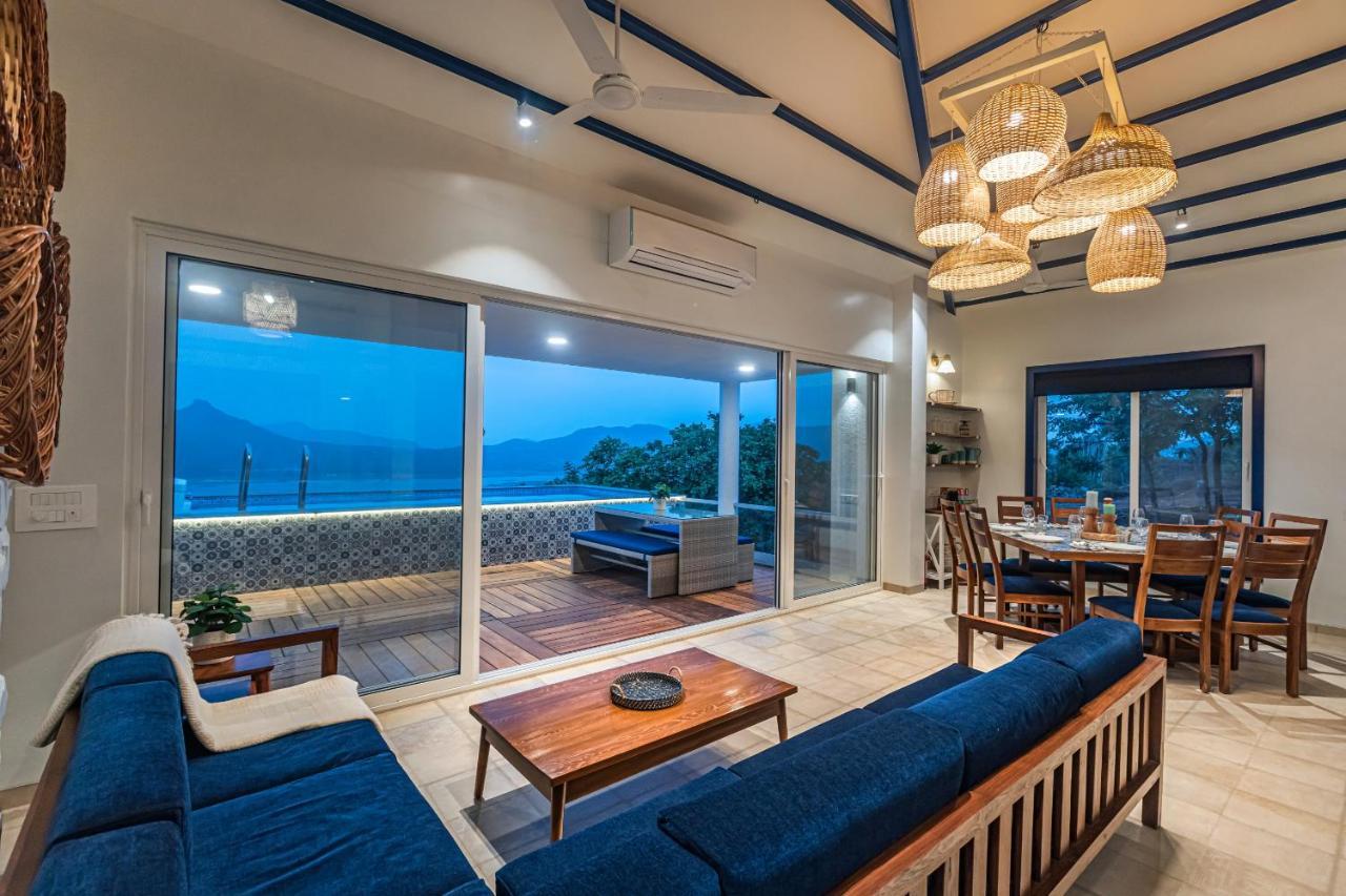 Saffronstays Kaia Waters: Greek-Style Villa with Pawna Lake Panorama Kolvan Exterior photo
